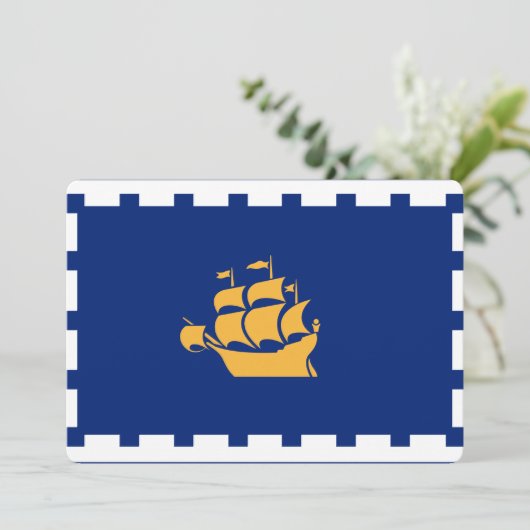 Patriotic  invitations with Flag of Quebec City 招待状 (スタンド正面)
