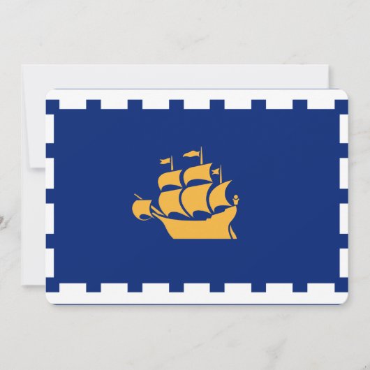Patriotic invitations with Flag of Quebec City 招待状 (正面)