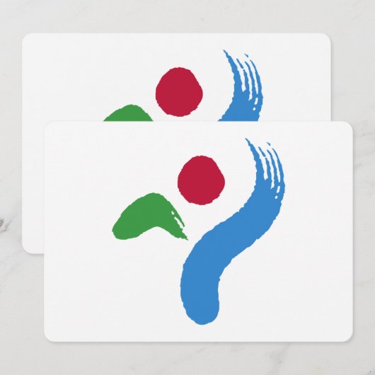 Patriotic  invitations with Flag of Seoul 招待状 (正面/裏面)