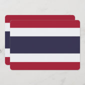 Patriotic  invitations with Flag of Thailand 招待状 (正面/裏面)