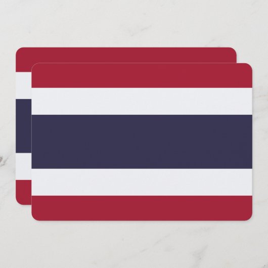 Patriotic  invitations with Flag of Thailand 招待状 (正面/裏面)