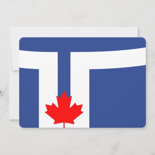 Patriotic invitations with Flag of Toronto 招待状 (正面)