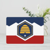 Patriotic  invitations with Flag of Utah, USA 招待状 (スタンド正面)