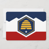 Patriotic  invitations with Flag of Utah, USA 招待状 (裏面)