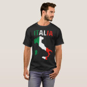 Patriotic Italian Roots Europe Traveler Italy Map  Tシャツ (正面フル)