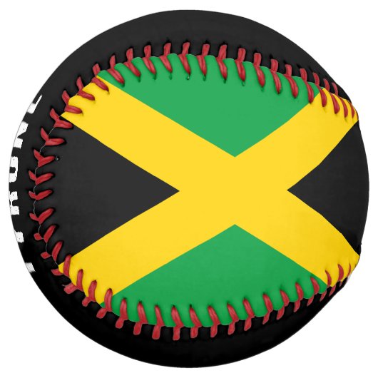 Patriotic Jamaican Flag Personalized ソフトボール (正面左)