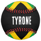 Patriotic Jamaican Flag Personalized ソフトボール (裏面)