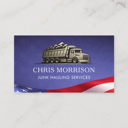 Patriotic Junk Hauling Service Truck 名刺 (正面)