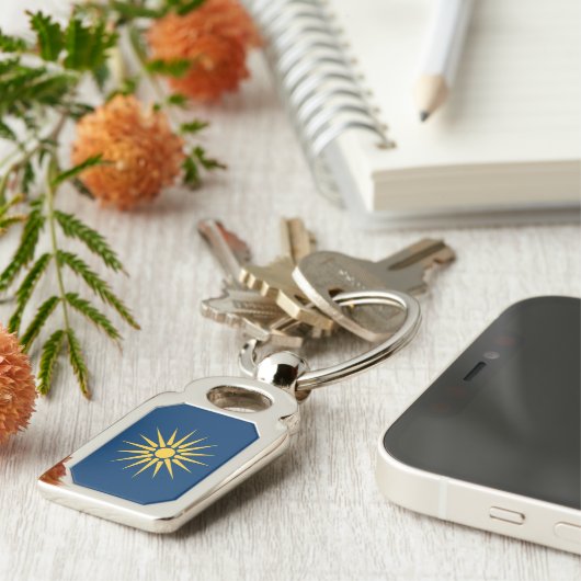 Patriotic keychain with Flag of Macedonia キーホルダー (側面)