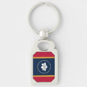 Patriotic keychain with Flag of Mississippi, USA キーホルダー (正面)