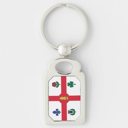 Patriotic keychain with Flag of Montreal, Canada キーホルダー (正面)