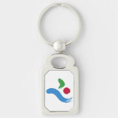 Patriotic keychain with Flag of Seoul, South Korea キーホルダー (正面)
