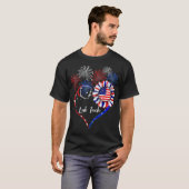 Patriotic Lab Tech Sunflower 4th Of July American  Tシャツ (正面フル)