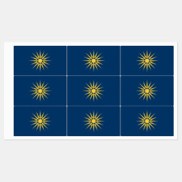 Patriotic labels with flag of Macedonia, Greece ラベル