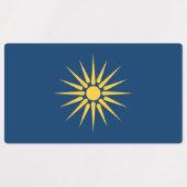 Patriotic labels with flag of Macedonia, Greece ラベル (デザイン2)