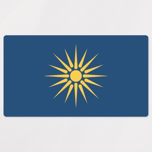 Patriotic labels with flag of Macedonia, Greece ラベル (デザイン2)