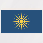 Patriotic labels with flag of Macedonia, Greece ラベル (デザイン1)