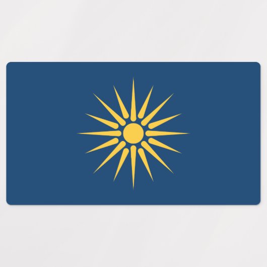 Patriotic labels with flag of Macedonia, Greece ラベル (デザイン1)