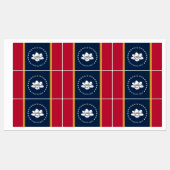 Patriotic labels with flag of Mississippi ラベル (シート)