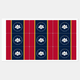 Patriotic labels with flag of Mississippi ラベル