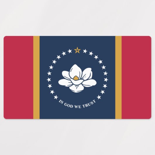 Patriotic labels with flag of Mississippi ラベル (デザイン1)