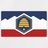 Patriotic labels with flag of Utah, USA ラベル (デザイン2)