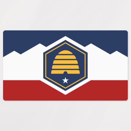 Patriotic labels with flag of Utah, USA ラベル (デザイン2)