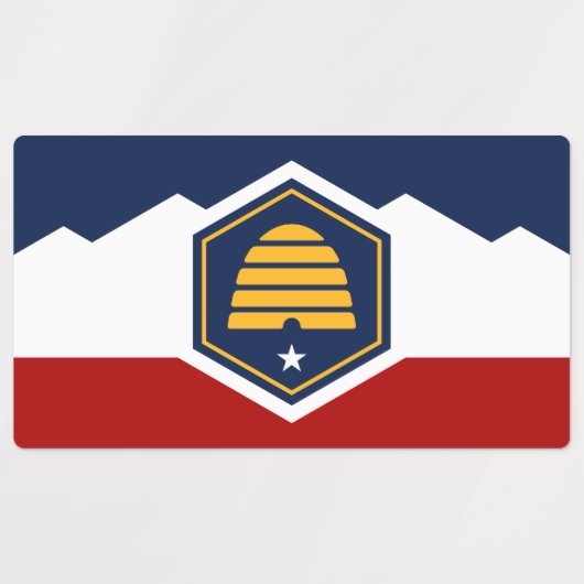 Patriotic labels with flag of Utah, USA ラベル (デザイン1)