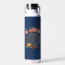 Patriotic Labor Day / Día del Trabajo Festivo ウォーターボトル