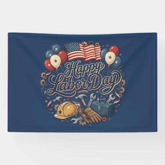 Patriotic Labor Day / Día del Trabajo Festivo 横断幕 (横)