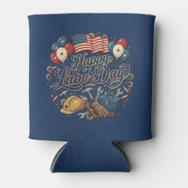 Patriotic Labor Day / Día del Trabajo Festivo 缶クーラー