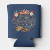 Patriotic Labor Day / Día del Trabajo Festivo 缶クーラー (裏面)