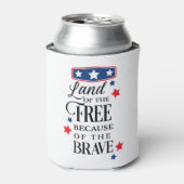 PATRIOTIC LAND OF THE FREE BECAUSE OF THE BRAVE 缶クーラー (缶正面)