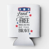 PATRIOTIC LAND OF THE FREE BECAUSE OF THE BRAVE 缶クーラー (裏面)