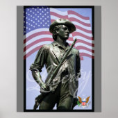 Patriotic Liberty Minuteman with Defense Emblem ポスター (正面)