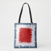 Patriotic Liberty Square Red White & Blue トートバッグ (正面)