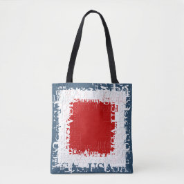 Patriotic Liberty Square Red White & Blue トートバッグ