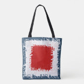 Patriotic Liberty Square Red White & Blue トートバッグ (裏面)
