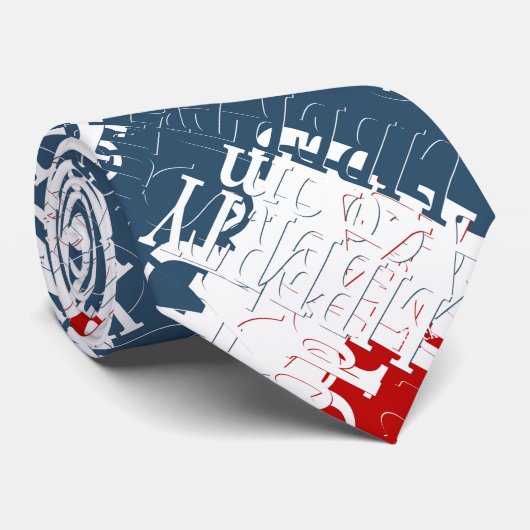 Patriotic Liberty Square Red White & Blue ネクタイ (ロール)