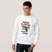  Patriotic “Make Florida Great Again” Design  スウェットシャツ (正面フル)