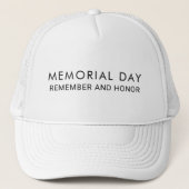 Patriotic Memorial Day Stylish Text キャップ (正面)