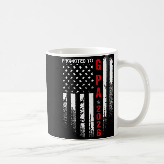 Patriotic Mens Promoted To G Pa Est 2026 First Tim コーヒーマグカップ (右)