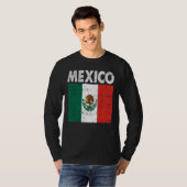 Patriotic Mexican Flag Pride Vintage Distressed Tシャツ (正面フル)