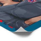 Patriotic Michelle Obama Women History Month Love  ポスター (角)