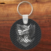 Patriotic Military Appreciation Thank You Veterans キーホルダー (裏面)