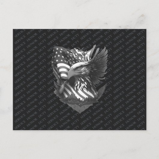 Patriotic Military Appreciation Thank You Veterans シーズンポストカード (正面)