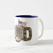 Patriotic Military Dad ツートーンマグカップ (正面右)