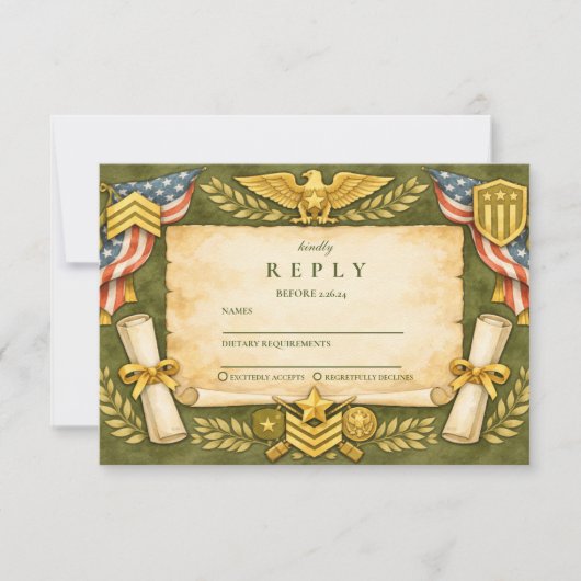 Patriotic Military Graduation Party 出欠カード (正面)