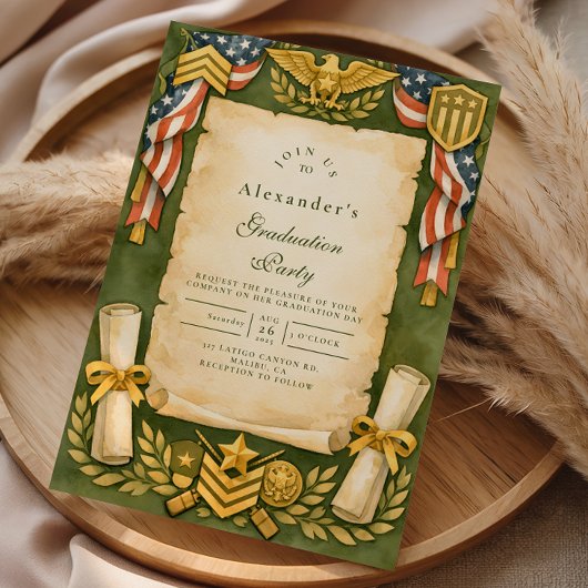 Patriotic Military Graduation Party 招待状