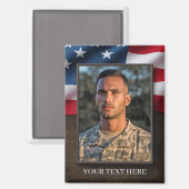 Patriotic Military Photo Magnet マグネット (正面/裏面)